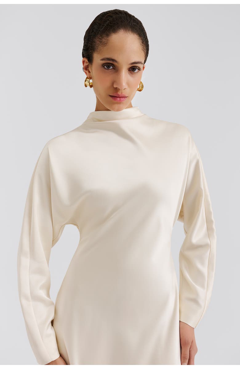 Malina Zora Long Sleeve Midi Dress, Alternate, color, Vanilla