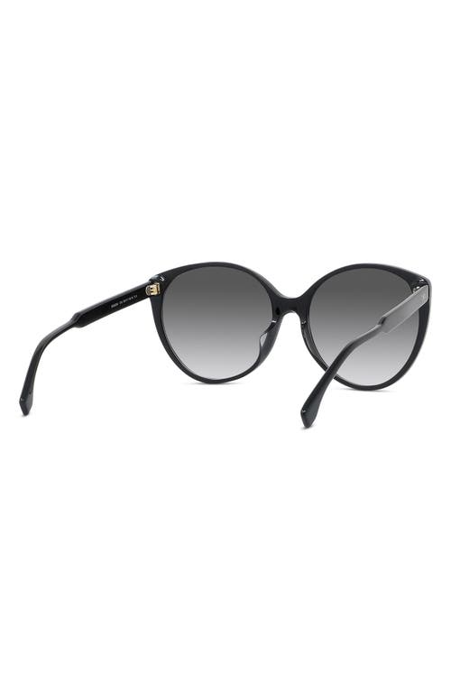 Fendi The Fine 59mm Round Sunglasses In Black