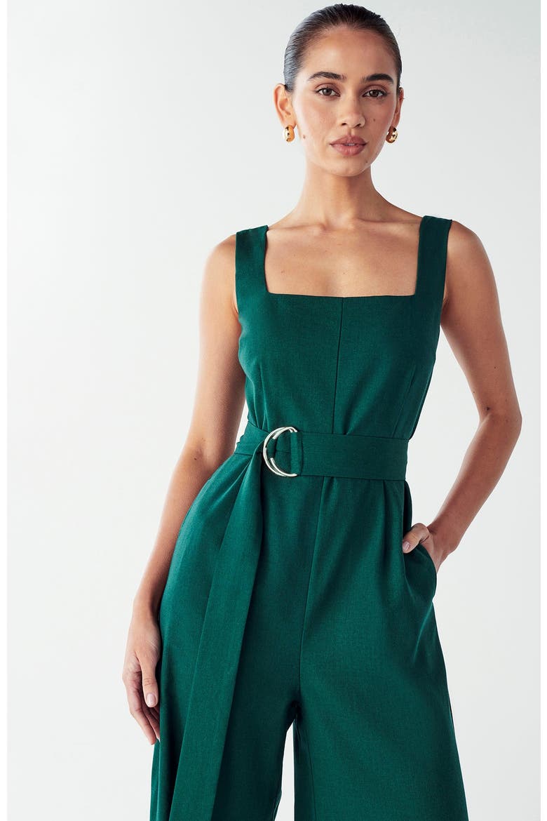 Graces Jumpsuit, Alternate, color, Emerald