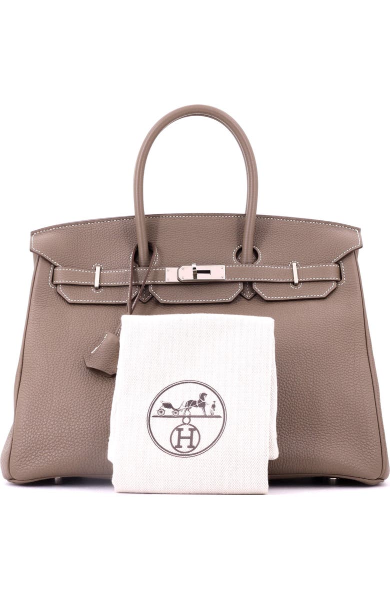 Pre-Owned Hermes Birkin Handbag Grey Togo with Palladium Hardware 35, Alternate, color, Etoupe