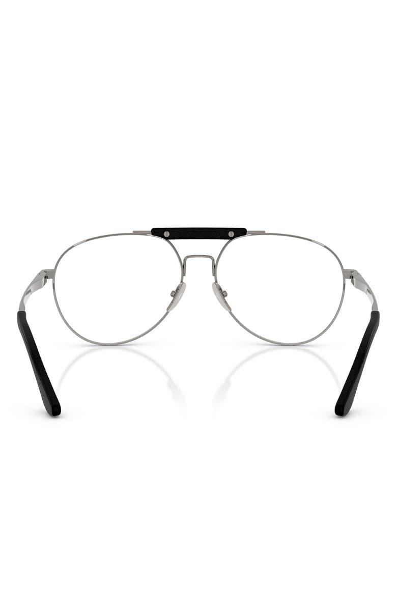 Scuderia Ferrari 56mm Pilot Optical Glasses, Alternate, color, Gunmetal / Demo Lens