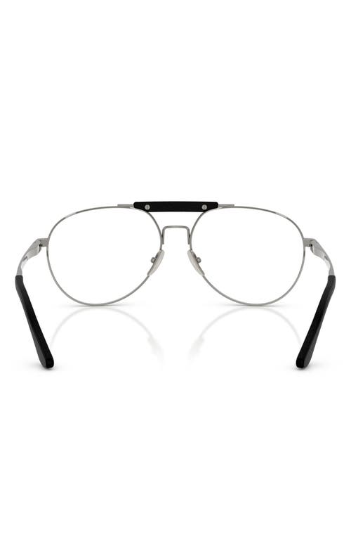 Scuderia Ferrari 56mm Pilot Optical Glasses In Metallic