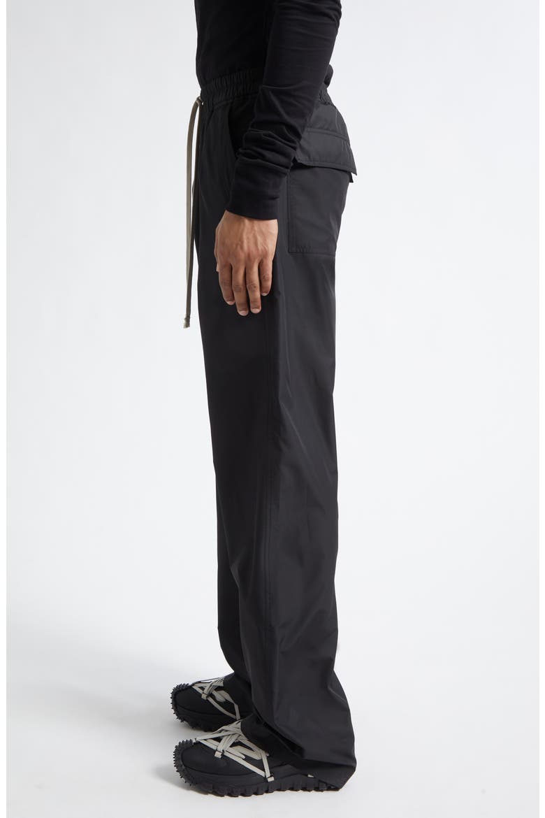 x Rick Owens Straight Leg Taffeta Pants, Alternate, color, BLACK
