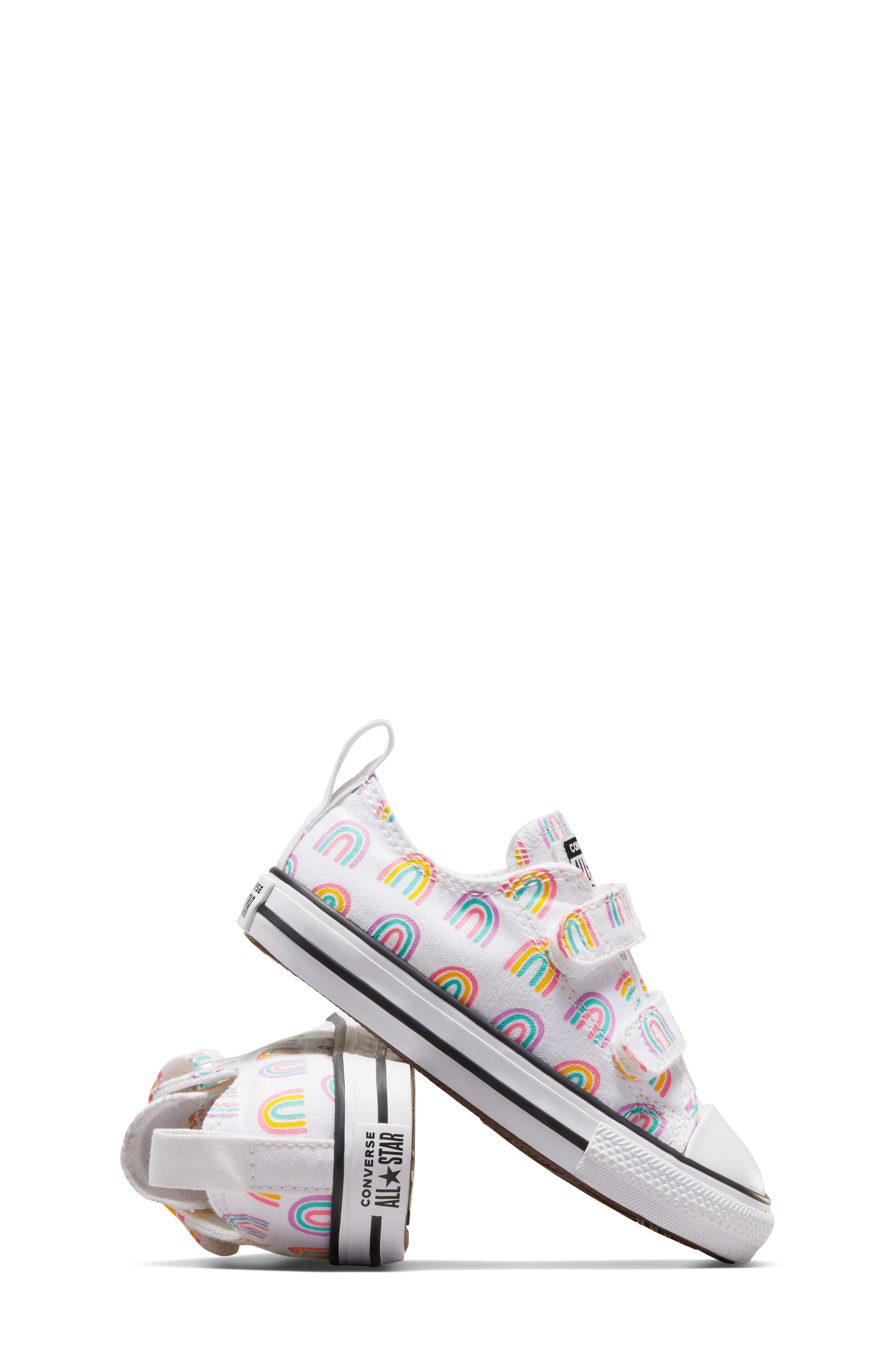 Converse Chuck Taylor<sup>®</sup> All Star<sup>®</sup> 2V Rainbow Print Sneaker, Alternate, color, 