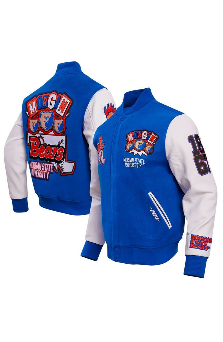 PRO STANDARD Men's Pro Standard Royal Morgan State Bears Homecoming Varsity Full-Snap Jacket, Main, color, 