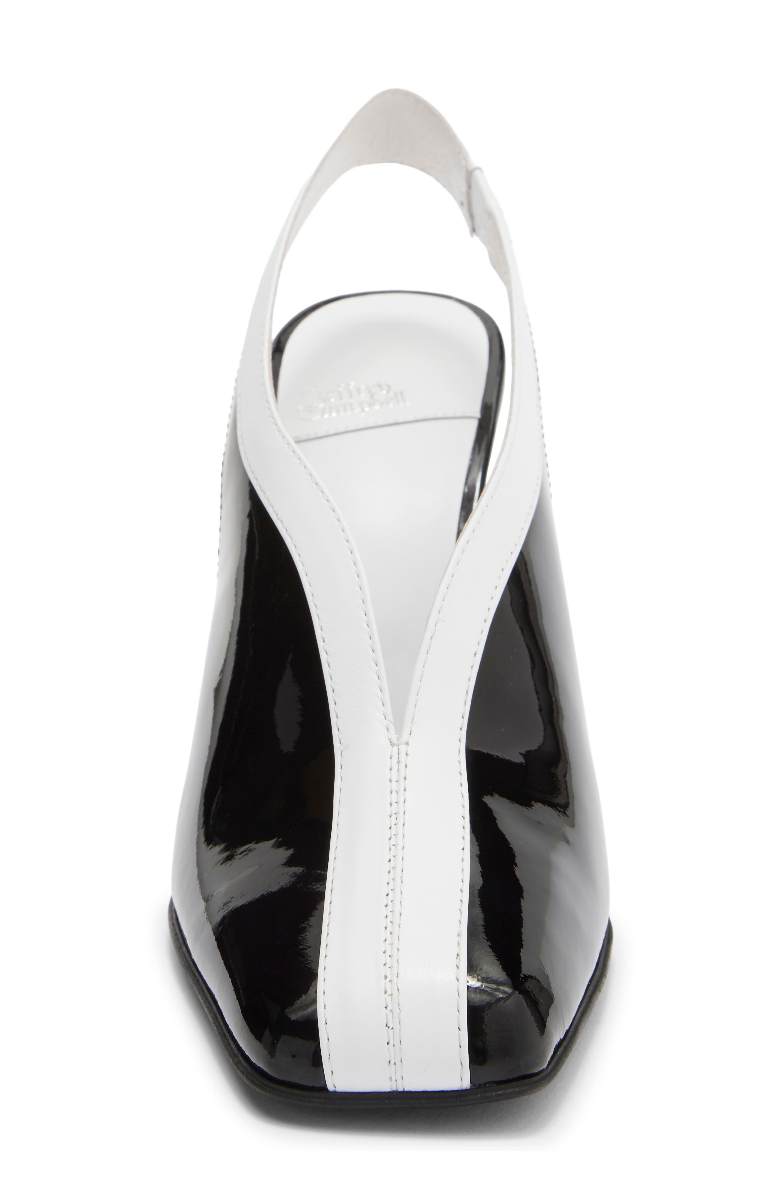Straits Slingback Pump, Alternate, color, BLACK WHITE COMBO