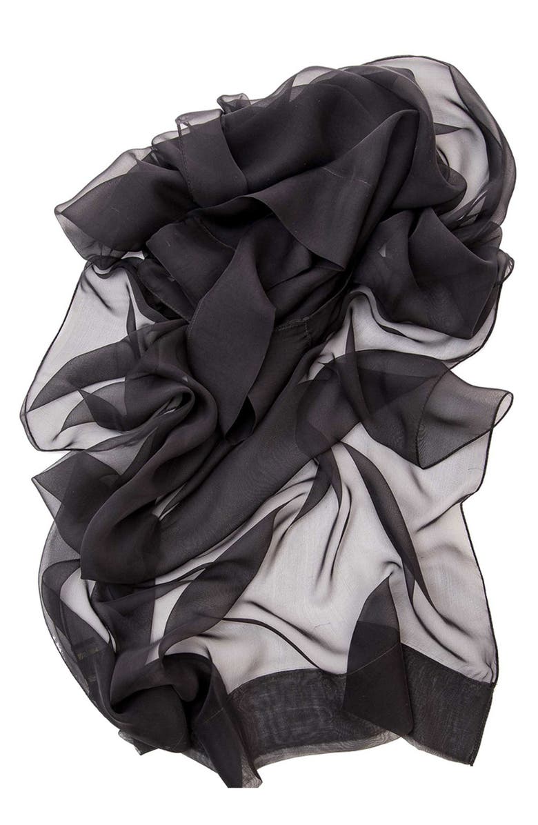 Elizabetta Carmen - Silk Scarf/Shawl for Women, Alternate, color, Black