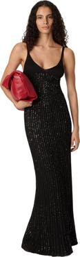 Missoni Sleeveless Long Dress In Viscose Lamé Blend With Sequins