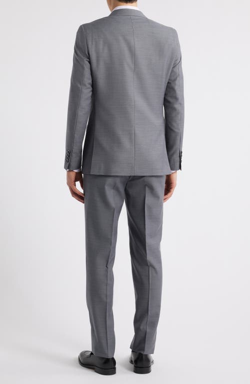 Zanetti Matteo Slim Fit Grey Mélange Wool Suit In Grey