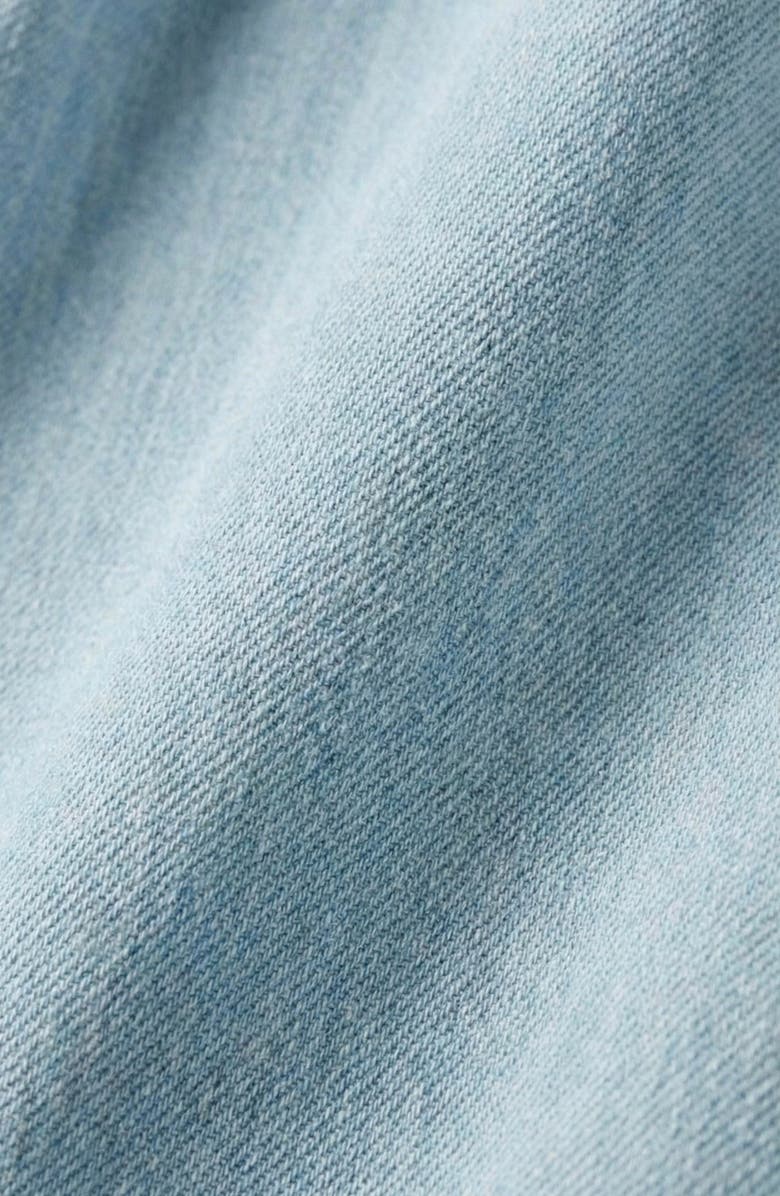 Modenaire Puff Sleeve Romper with Tie Front and Relaxed Flowy Fit, Alternate, color, Light Blue