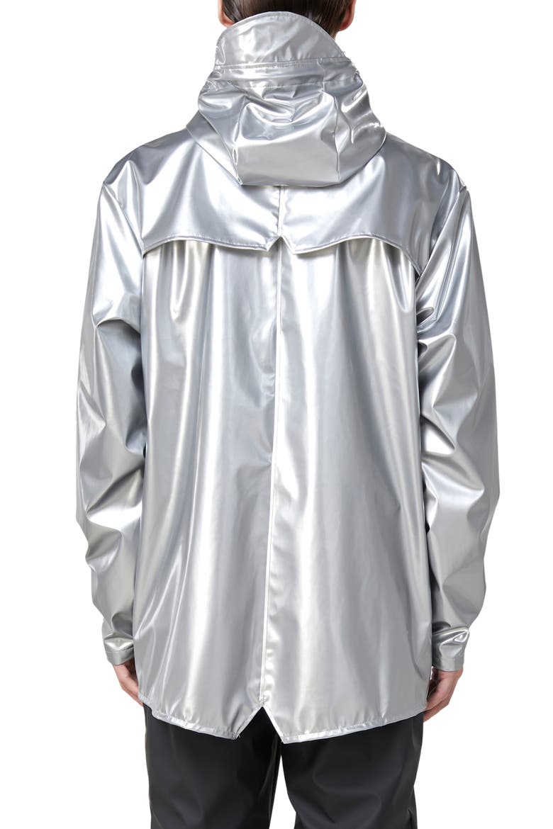 Lightweight Hooded Rain Jacket, Alternate, color, SILVER