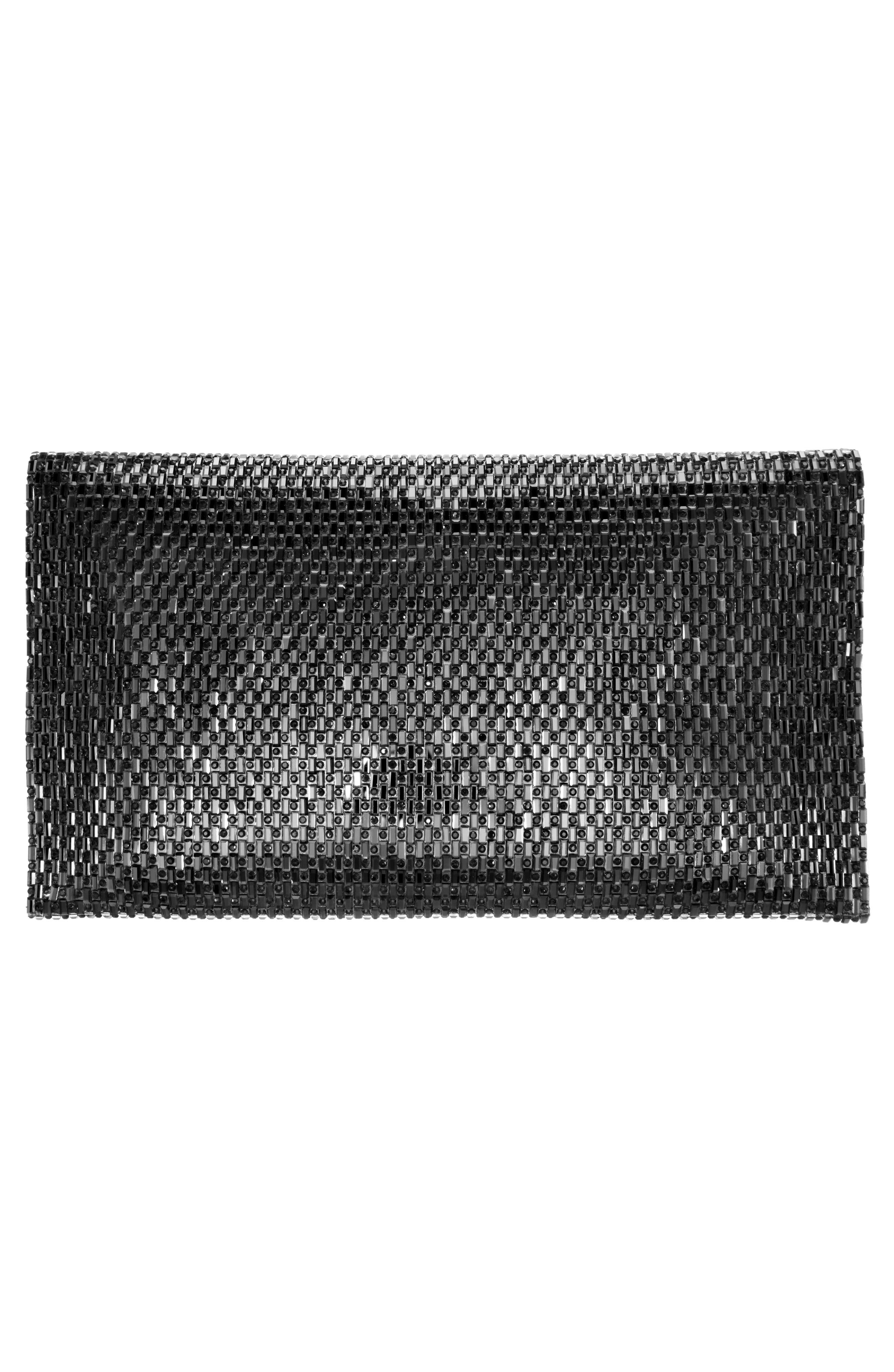 Nina Crystal Beaded Clutch, Alternate, color, 