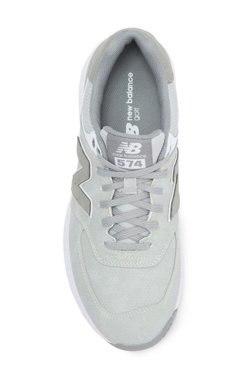 New Balance Golf 574 Greens V2 Spikeless Golf Shoe In Light Grey
