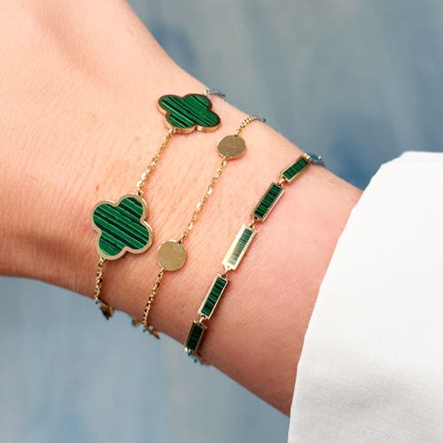 The Lovery Fine Jewelry Malachite Bar Bracelet In Green