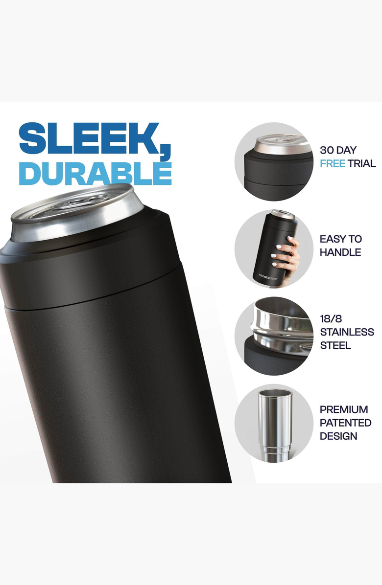 Frost Buddy Universal Buddy Can Cooler, Alternate, color, Gunmetal Glory