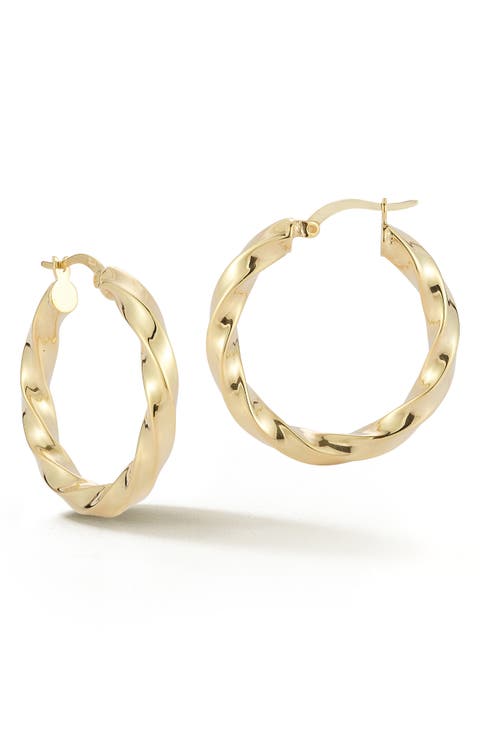 Twisted Hoop Earrings
