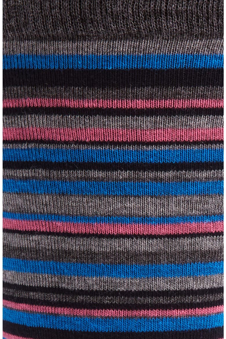 Town Stripe Crew Socks, Alternate, color, DARK GREY HEATHER