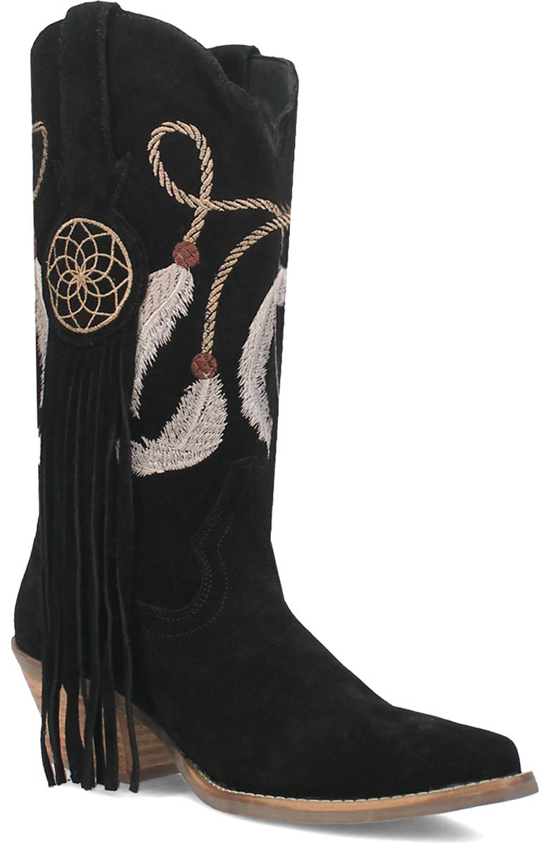 Dingo Day Dream Fringe Embroidered Western Boot, Main, color,