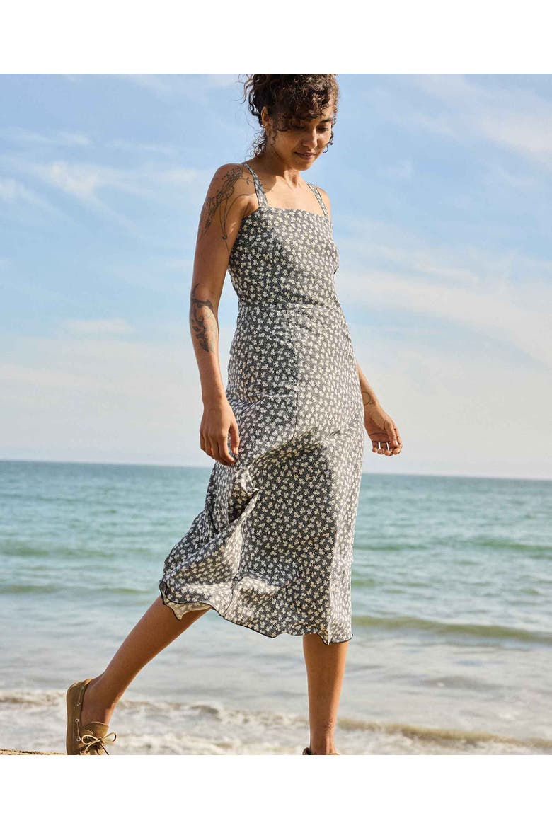 Sunkissed Tank Midi Dress, Alternate, color, Black and Salt Print