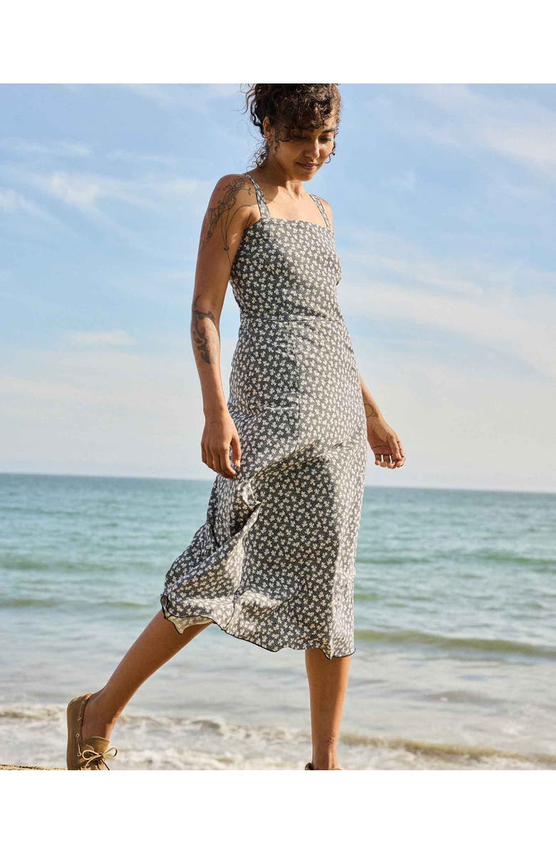 Toad & Co Sunkissed Tank Midi Dress, Alternate, color, Black And Salt Print