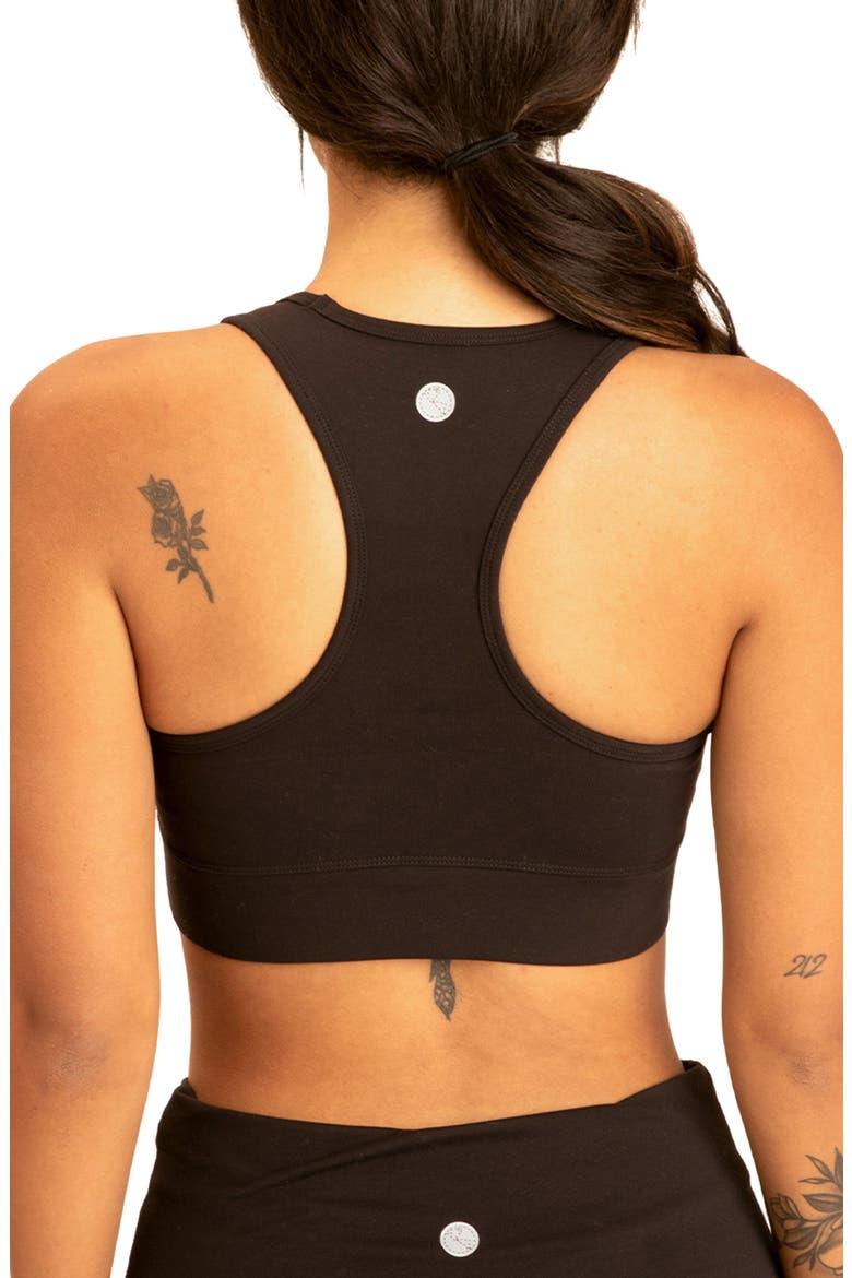 Alanna Racerback Sports Bra, Alternate, color, JET BLACK