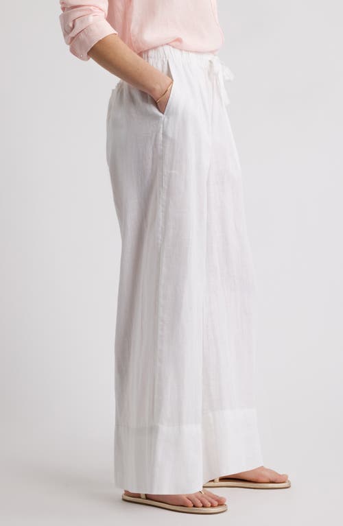 Caslon ® Wide Leg Linen Pants In White