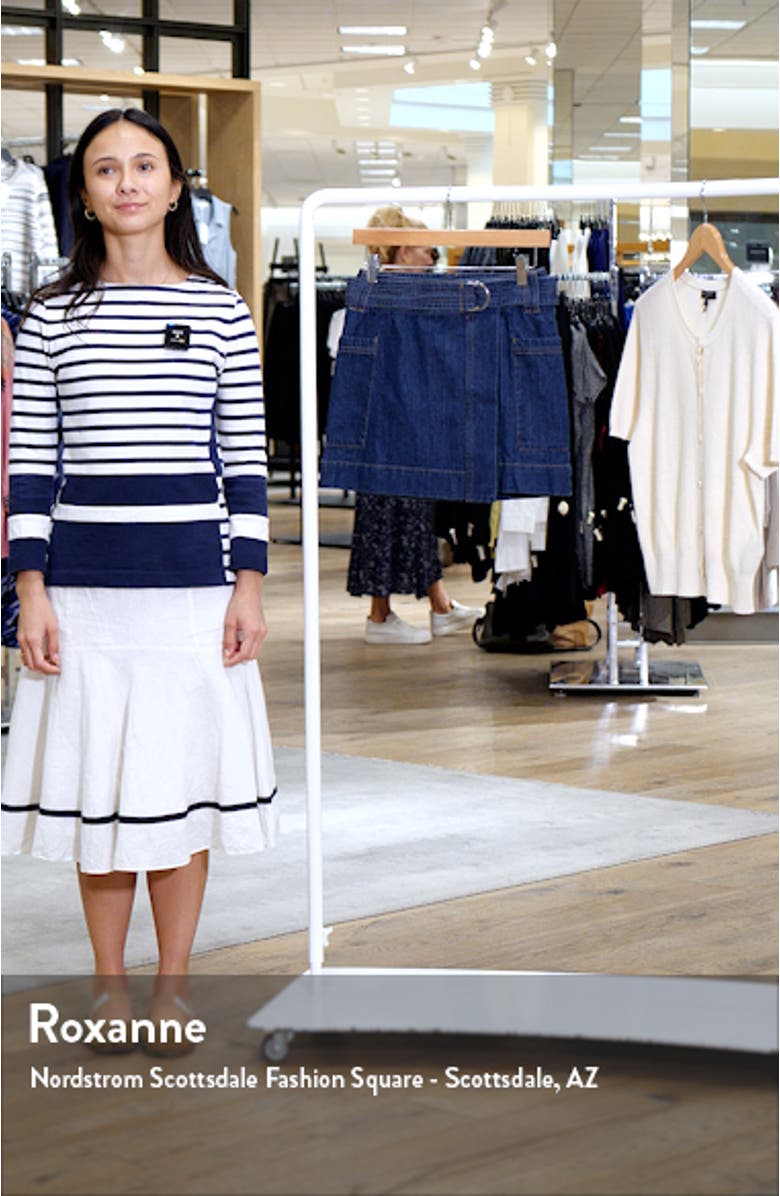 Deanna Belted Denim Wrap Miniskirt, sales video thumbnail