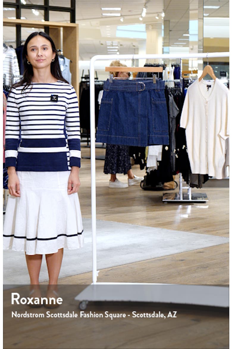 Deanna Belted Denim Wrap Miniskirt video