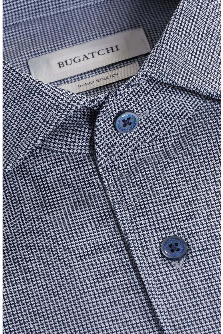 Devon OoohCotton® Houndstooth Button-Up Shirt, Alternate, color, NAVY