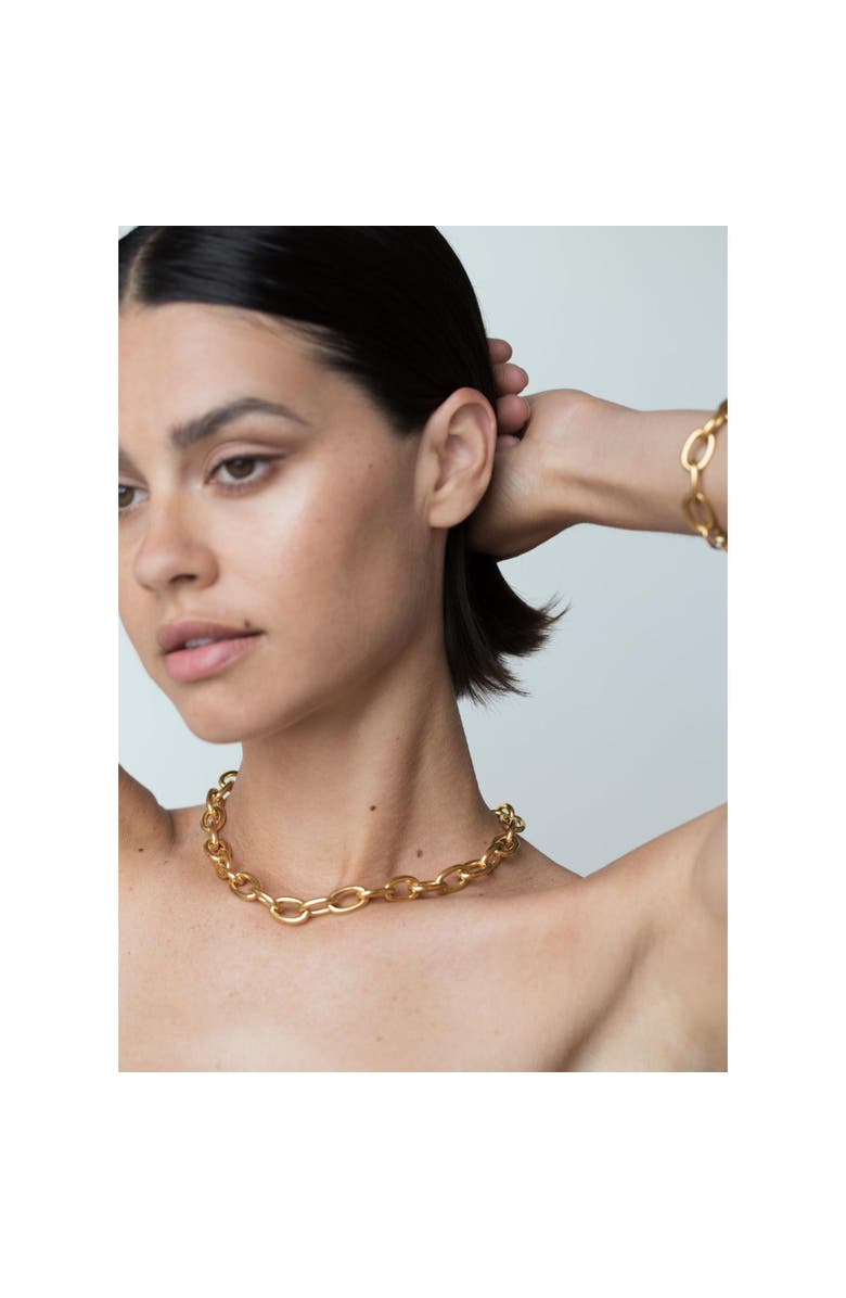 Outofoffice Chunky Round Chain Gold Necklace, Alternate, color, 