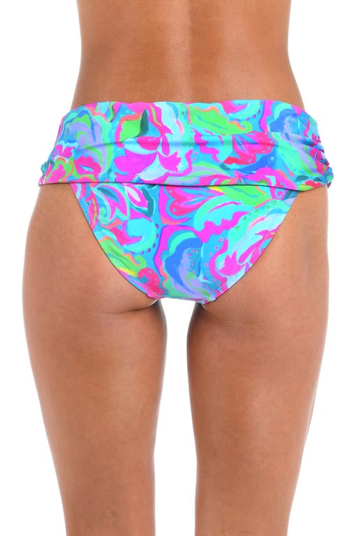 Sunshine 79 Swirltopia Sash Hipster Bikini Bottoms In Blue