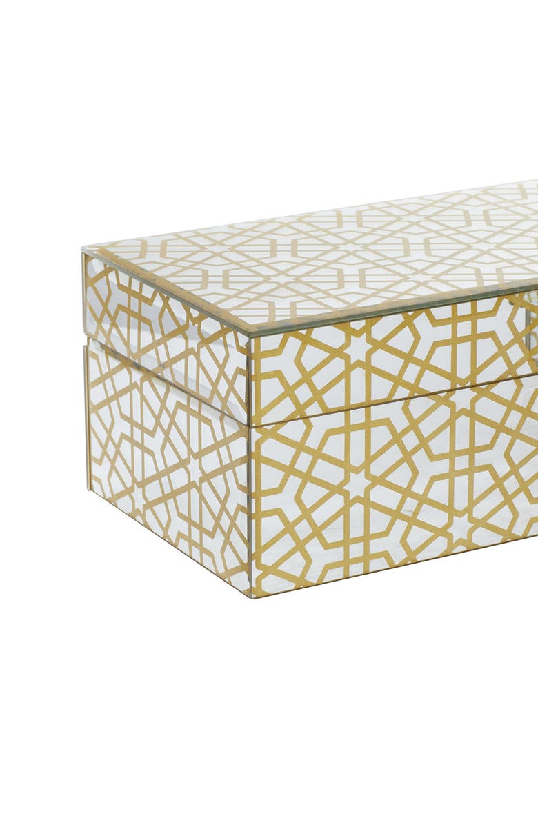 UMA Glam Gold Set of 2 Decorative Wood Boxes, Alternate, color, Gold