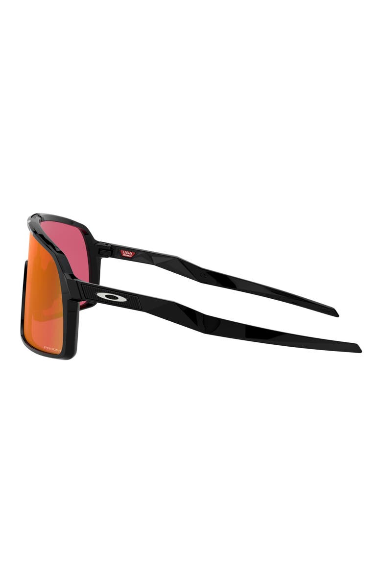 Sutro 137mm Prizm™ Shield Sunglasses, Alternate, color, SHINY BLACK