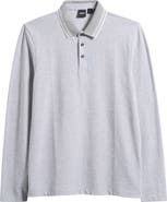 BOSS Pittman Long Sleeve Cotton Piqué Polo