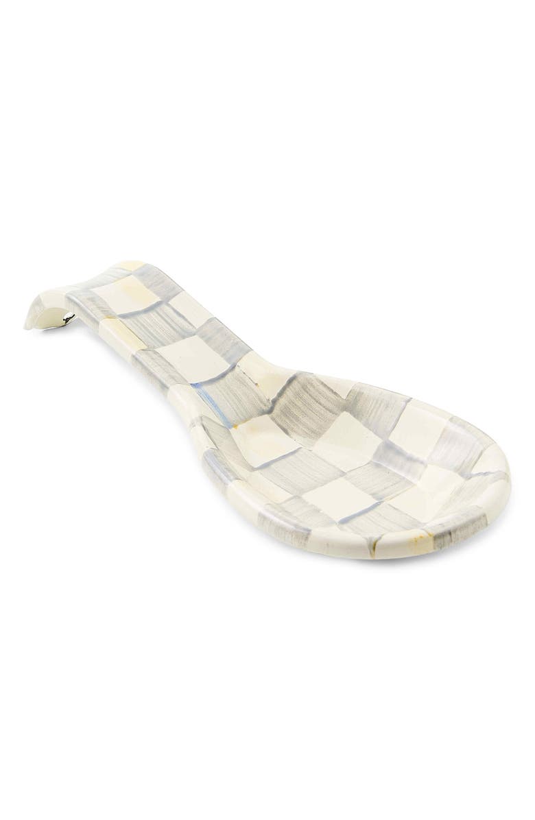 MACKENZIE CHILDS Sterling Check Spoon Rest, Main, color, Sterling