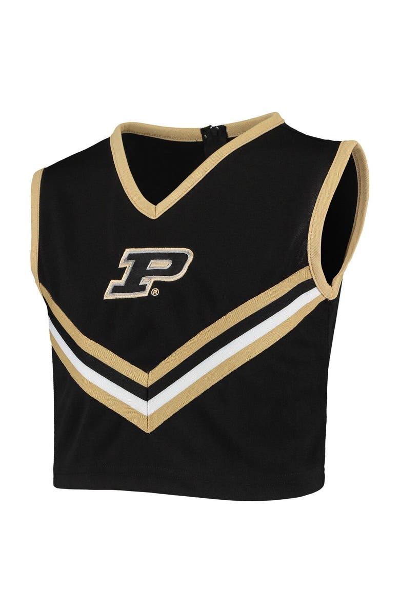 LITTLE KING Girls Youth Black Purdue Boilermakers Two-Piece Cheer Set, Alternate, color, Black