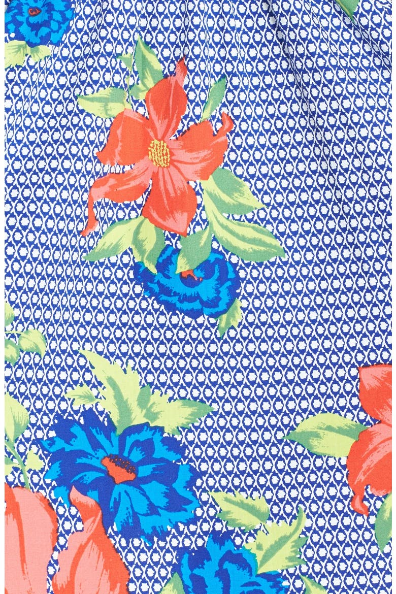 'Alana' Print Fit & Flare Dress, Alternate, color, GEO FLORAL
