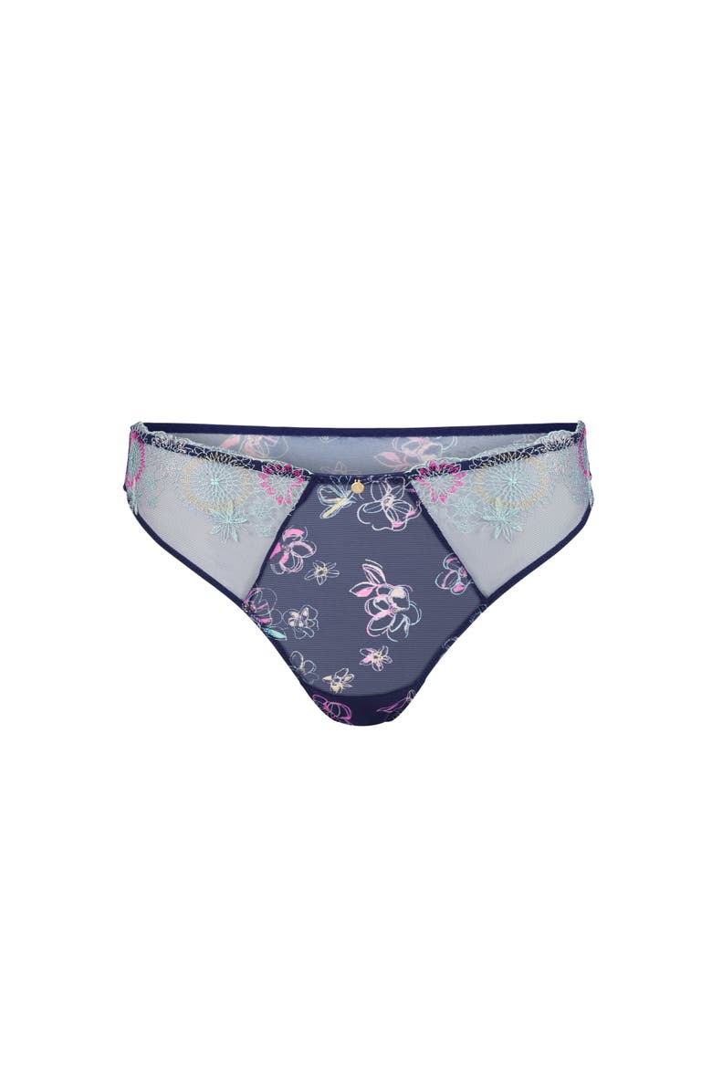 Prisma Brazilian Panties, Alternate, color, Floral blue