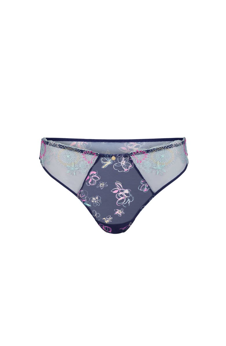 Adore Me Prisma Brazilian Panties, Alternate, color, Floral Blue