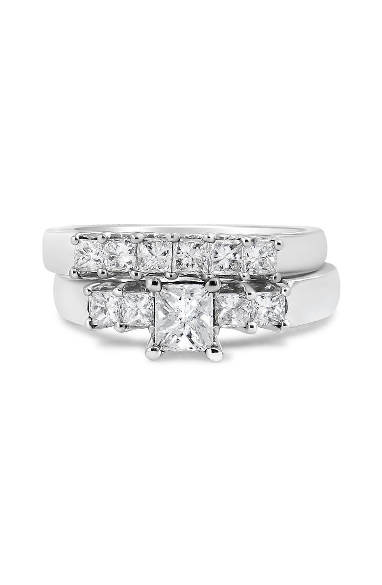 Haus of Brilliance 14K White Gold 1 1/2 Cttw Diamond Engagement Wedding Ring Set, Alternate, color, White