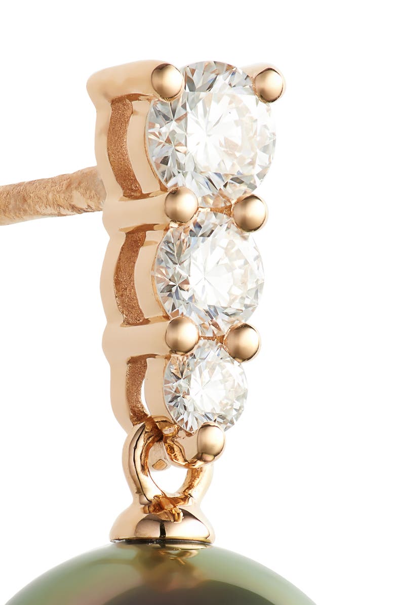 Mikimoto Morning Dew Cultured Pearl & Diamond Drop Earrings, Alternate, color,