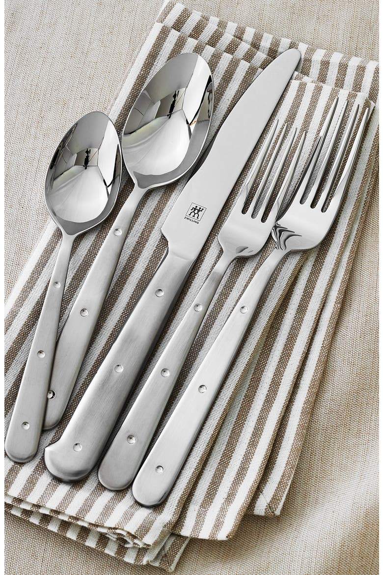 Porterhouse 45-Piece Flatware Set, Alternate, color, STAINLESS STEEL