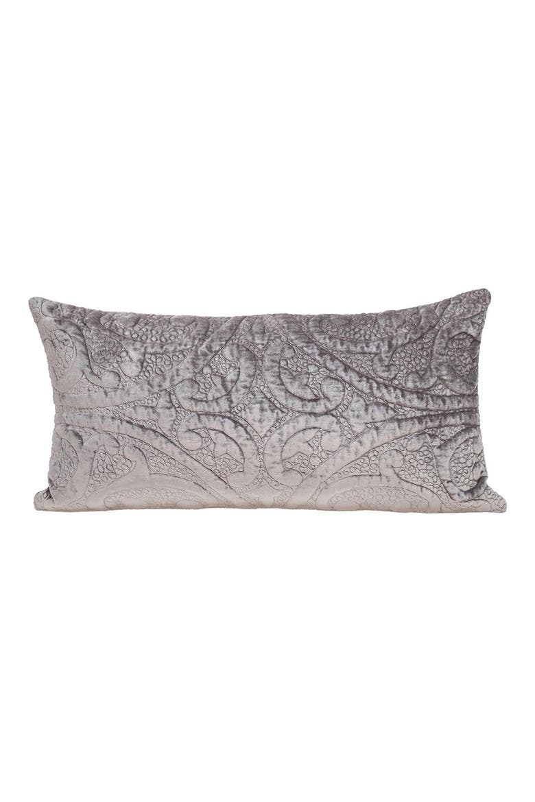 Tufted Velvet Oblong Throw Pillow, Main, color, TAUPE