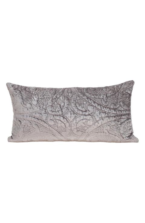 Tufted Velvet Oblong Throw Pillow