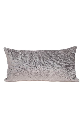 Parkland Collection Tufted Velvet Oblong Throw Pillow In Taupe