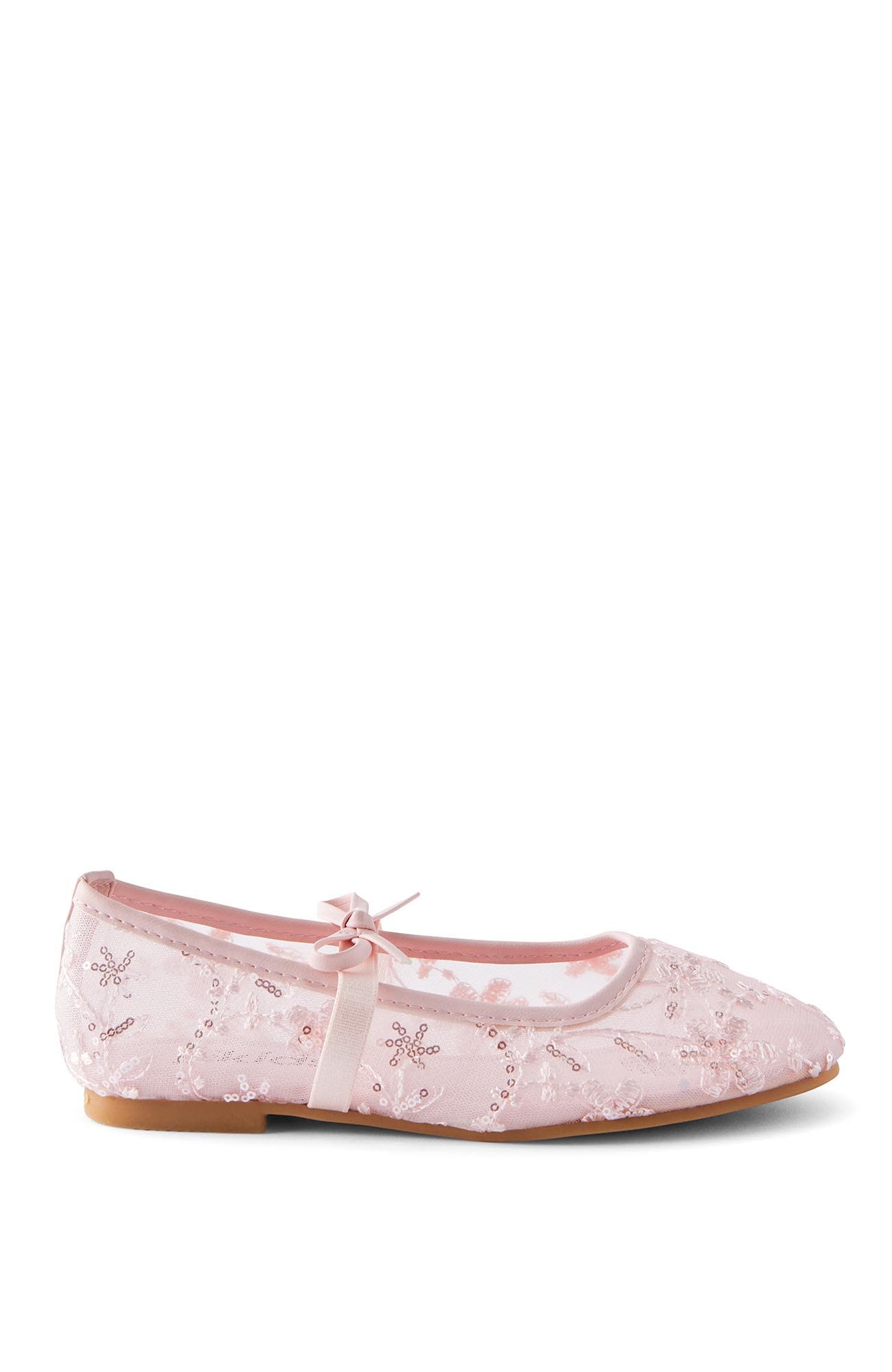 Kid's Kids Ballet Flat, Alternate, color, Tea Party Pink Satin