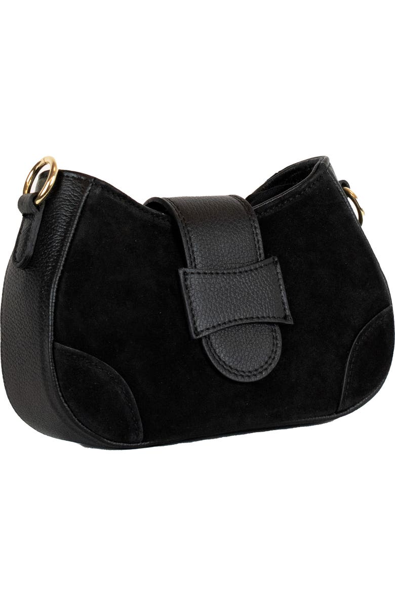Persaman New York Thalia Suede Shoulder Bag, Alternate, color, Black