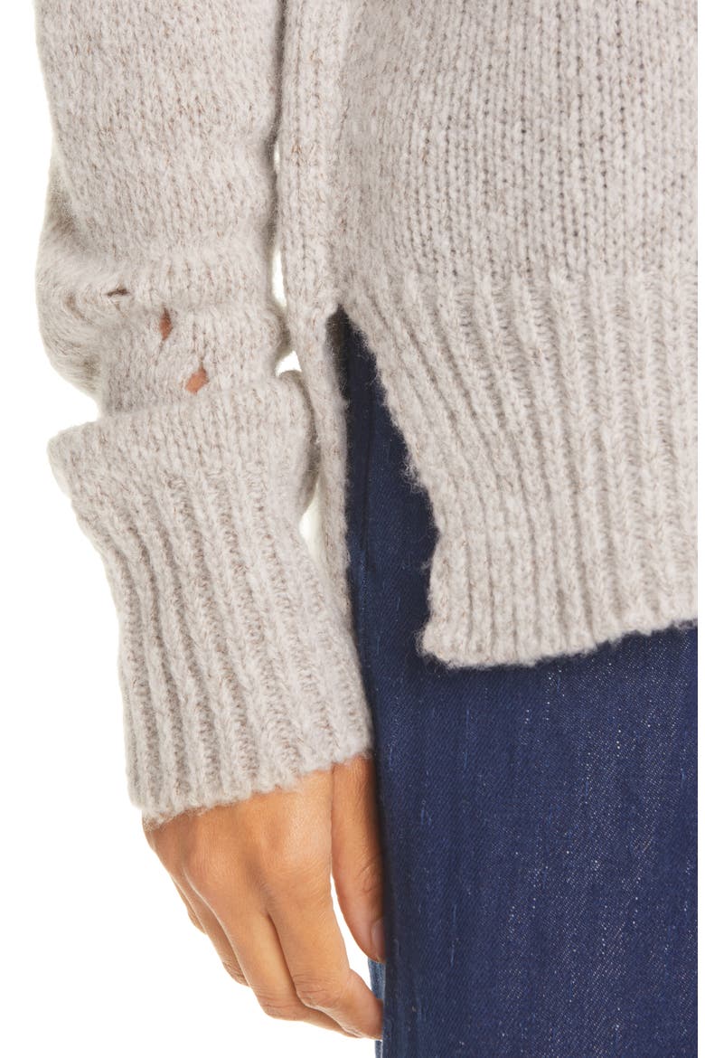 Wool & Cashmere Turtleneck Sweater, Alternate, color, GREY
