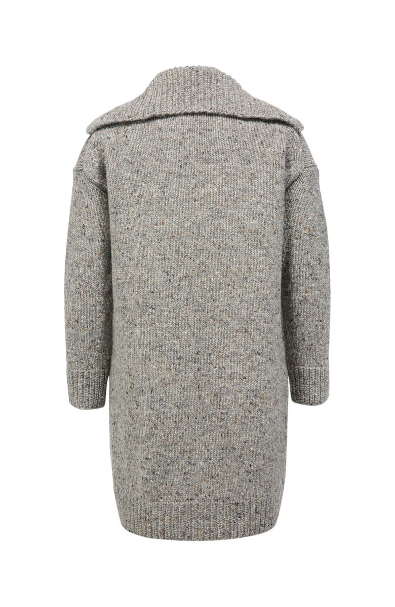 Celtic & Co. Donegal Longline Coatigan, Alternate, color, Grey Pebble