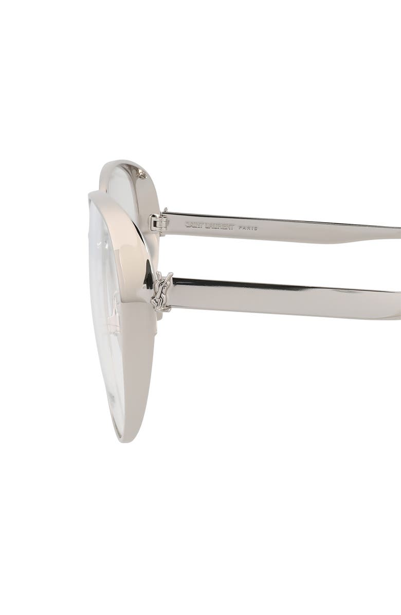 Saint Laurent Novelty 58mm Round Optical Glasses, Alternate, color,